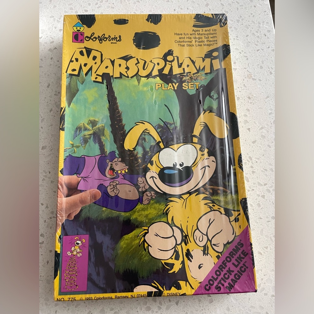 Rare 1993 Vintage Marsupilami Play Set with Colorforms Sealed